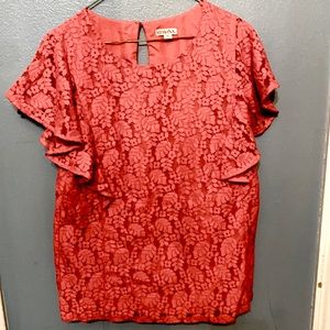 Coral pink blouse